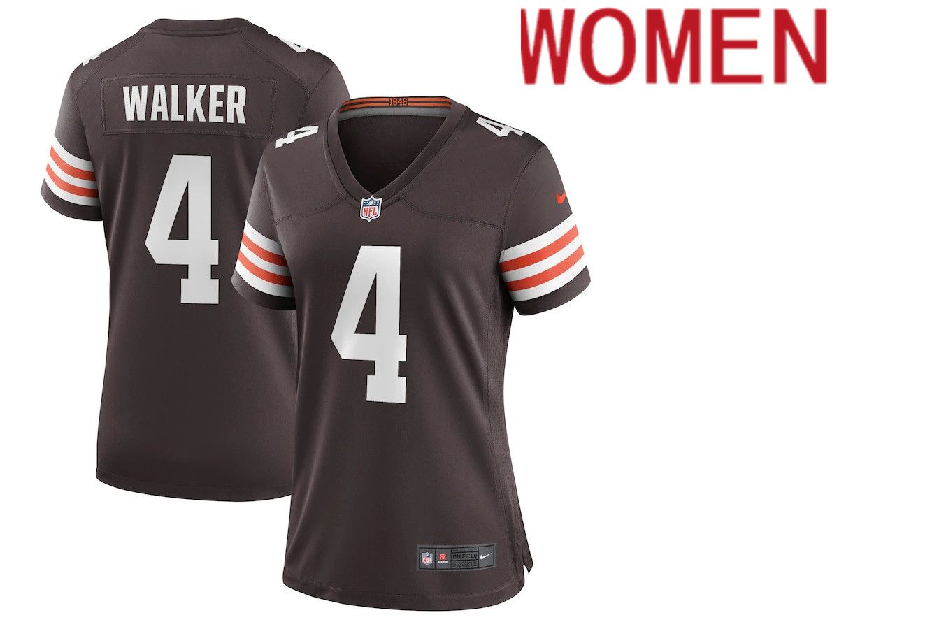 Women Cleveland Browns #4 Anthony Walker Nike Brown Game Player NFL Jersey->women nfl jersey->Women Jersey